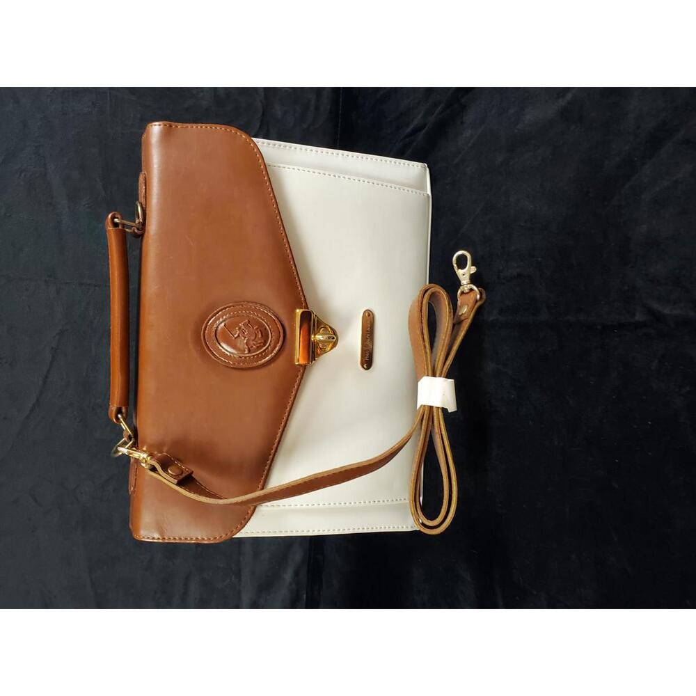 Elegant Brown and Cream Women's Handbag - Ralph Lauren